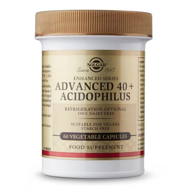 Advan. Acidophilus 40 - Solgar - 60 cápsulas