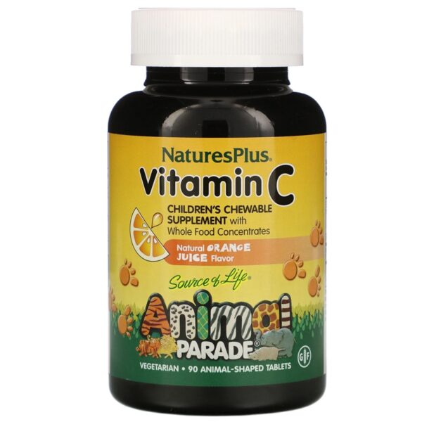 Animal parade vitamina-C infantil - Nature's Plus - 90 comprimidos