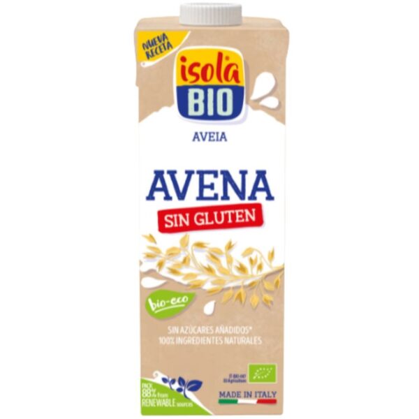 Bebida Vegetal de Avena Bio Sin Gluten - Isola - 1litro