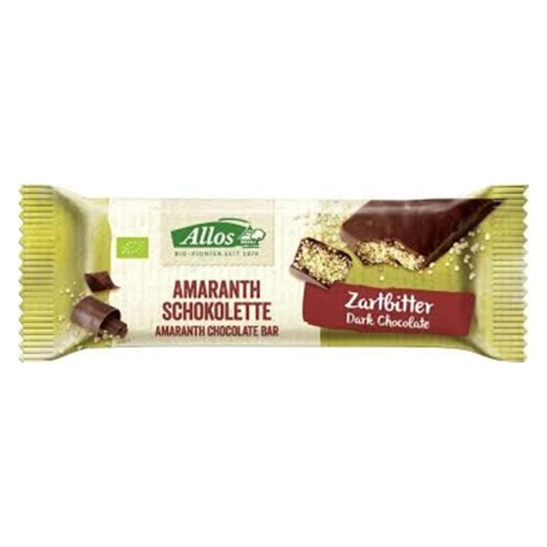 Barrita de Amaranto con Chocolate Bio - Allos - 25gramos