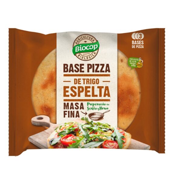 Base de pizza masa fina con Espelta Bio - Biocop - 390 gramos