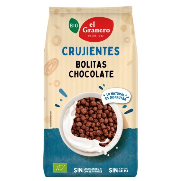 Bolitas de Cereales con Chocolate Bio - El Granero - 300 gramos