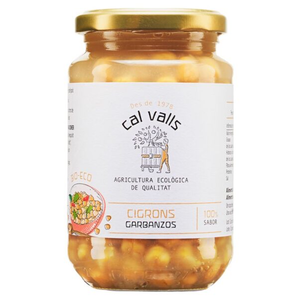 Garbanzos Cocidos Sin Gluten Eco - Cal Valls - 350 gramos