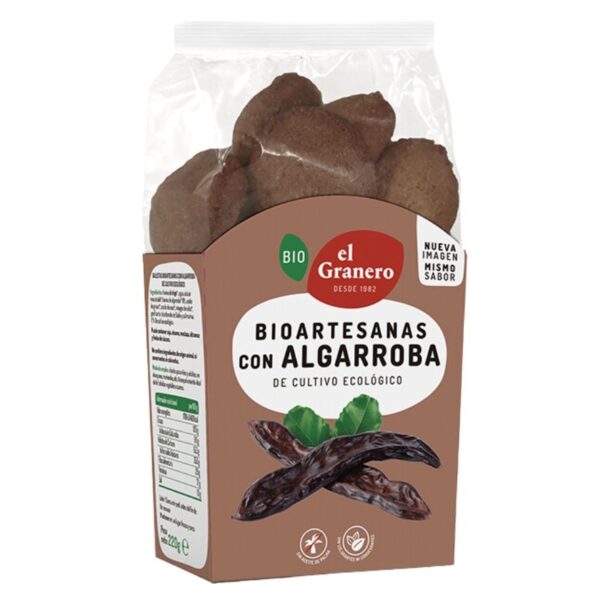 Galletas Artesanas con Algarroba Bio - El Granero - 220 gramos