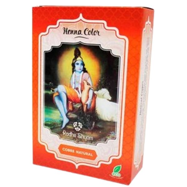 Henna tinte natural Cobre en polvo Eco Vegan - Radhe Shyam - 100 gramos