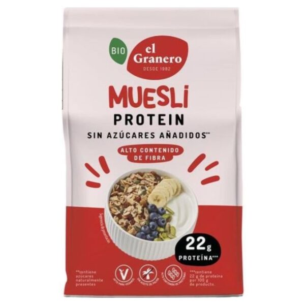 Muesli Protein Bio Sin Azúcar - El Granero - 375 gramos