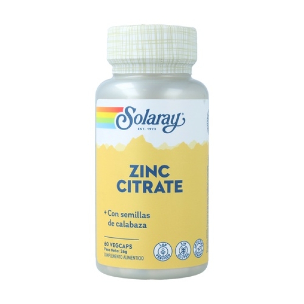 Zinc Citrate - Solaray - 60 cápsulas